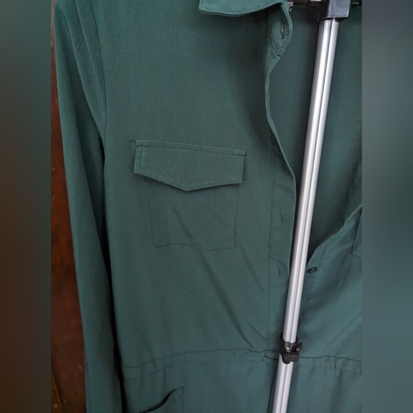 Emerald green one piece jumpsuit size L - Picture 6 of 8